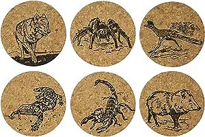 Corkology Southwest Animals Cork Coasters Set