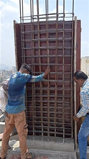 Amazing High Rise Coloum Shuttering Techniques 🔥🔥#shorts #construction #viral #civilengineering