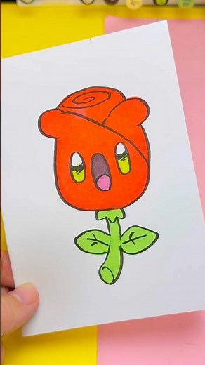 🌹 How to Draw a Kawaii Rose ✨ Step by Step