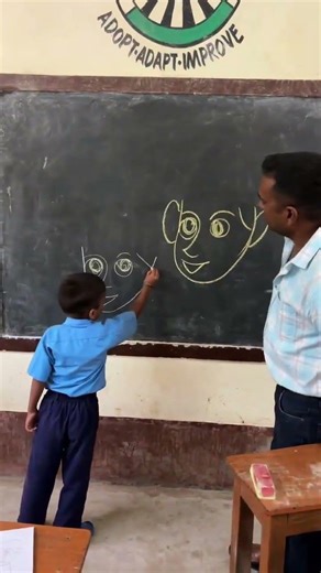 We Need More Teachers Like Him ❤️ | Amazing Art by Teacher & Kid 👏 #shorts #art