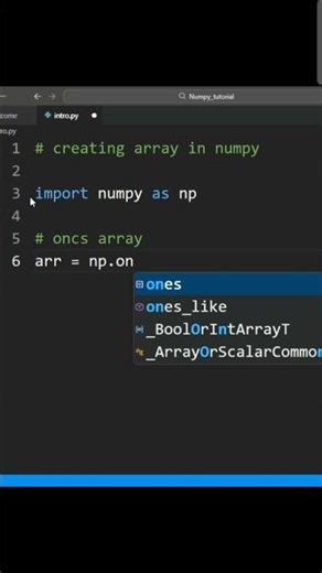 Create Ones Array in 1 Line 😳 | NumPy Trick #shorts #numpy