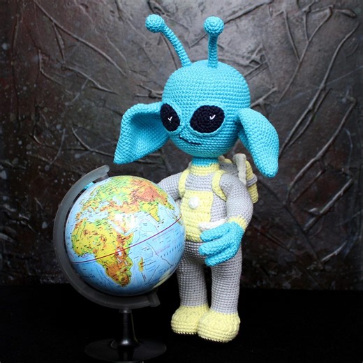 Alien Crochet Pattern PDF Cute Alien Amigurumi Stuffed Toy Space Monster Crochet Tutorial - Etsy