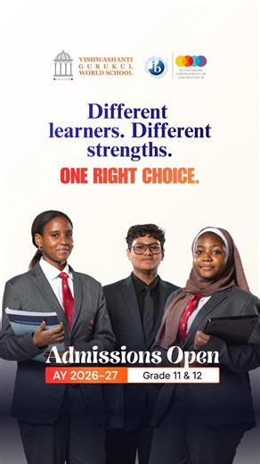 Vishwashanti Gurukul World School on Instagram: "Admissions Open | Academic Year 2026–27 Vishwashanti Gurukul World IB School offers a future-focused education that nurtures academic excellence, global perspective, and strong personal values. We invite parents seeking an internationally aligned and holistic learning environment to begin their admission journey with us. #MITVishwashantiGurukul #EducationLeadership #GlobalLearning #InternationalEducation #FutureReadyLearners #IBCP #IBDP"