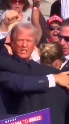 Sounds of multiple shots were heard at Donald Trump’s rally in Pennsylvania on July 13, 2024, with the Republican presidential candidate raising a fist as he was escorted to a vehicle by the U.S. Secret Service, video footage from the event shows. Trump is safe, the U.S. Secret Service and his campaign said. 🔗 Ongoing updates at our link in bio. #DonaldTrump #TrumpRally #Reuters #News | Reuters