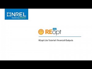 REopt Lite Tutorial: Financial Outputs