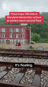 Flash flooding slammed Westernport, Maryland, on Tuesday, breaching the second floor of the town’s elementary school and forcing the evacuation of about 150 students and 50 adults. “The first floor had been flooded all the way to the ceiling,” William Wade, a fourth-grade student at Westernport Elementary School, told CBS News Pittsburgh. “…I’m just happy to be alive.” The flooding came so fast that it trapped William and his brother Quinton Wade inside the school. Their mother, Alley Wade, said