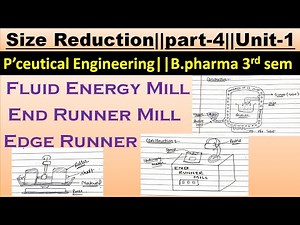 Size Reduction || Fluid Energy Mill || Edge Runner Mill || End Runner Mill || part-4|| P engineering