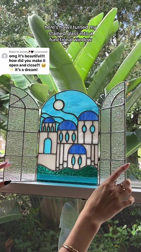 DIY Stained Glass Window - How to Make it Open & Close