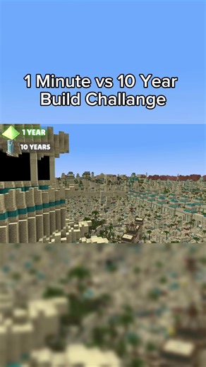 1 minute vs 10 year build challange | part 2 #fyp #fy #minecraft #clips #mrbeastgaming
