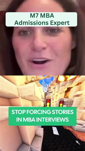 Former admissions officer spills: stop forcing pre-written stories into MBA interviews! Answer the actual prompt they're asking #MBAinterviews #MBAadmissions #businessschool #MBAprep #admissionstips #MBAapps