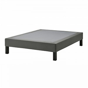 LYNGÖR slatted mattress base with legs, dark gray, Full  - IKEA CA