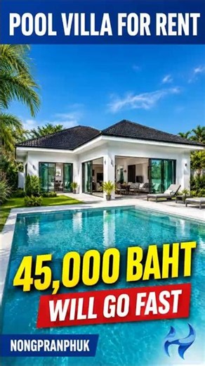 Thailand Pool Villa for Rent in Hua Hin | 45,000 Baht, Will Go Fast #shorts