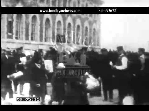 Ellis Island immigration in the 1900's. Archive film 93672