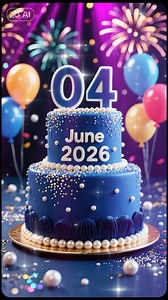 Birthday Template — 4 June 2026 Celebration Clip