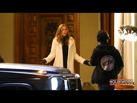 Jennifer Aniston On Set of "The Morning Show" in Los Angeles