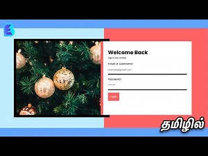 Simple Log-in web design using HTML, CSS in tamil | Beta Nanban