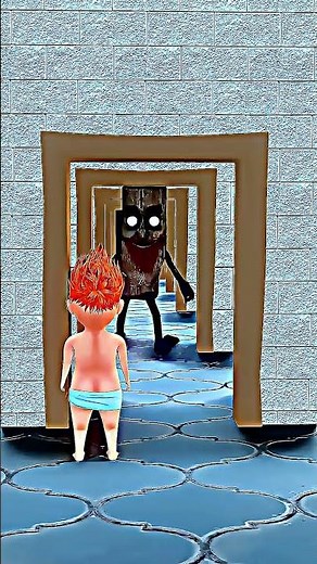 Scary Door Monster vs Funny Red-Haired Boy | 3D Horror Animation #ScaryDoor #FunnyBoy