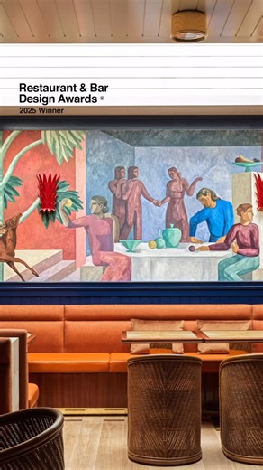 hannes peer architecture on Instagram: "T H E O T T E R Thrilled to see our @theottersoho restaurant project in New York win the 2025 Restaurant & Bar Design Award! Big thanks to @restaurantandbardesignawards and everyone who made this happen — especially @thestandard ‘s chairman Amar Lalvani, chief design officer @verenahaller, of course the incredible artist of the Otter’s mural @elvira_solana , lighting designers @light.iq and all our amazing team. What a ride. #RestaurantAndBarDesignAwards #