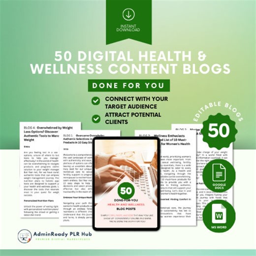 Health & Wellness Blog Bundle| Health Coach| Done for You Wellness | Pre-written Blogs for Wellness | DFY Blogs| Word Doc | Google Doc - Etsy Australia