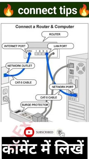 connect router and computer #computertips #computer #computereducation #microsoftoffice #windows