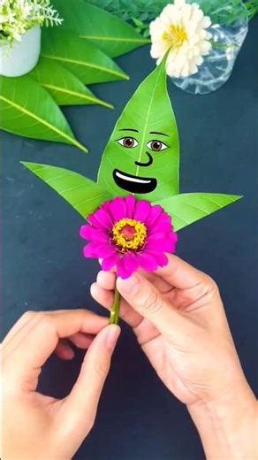 You Won’t Spend Any Money to Make This Flower 😲 | Mango Leaf Flower Craft #shorts