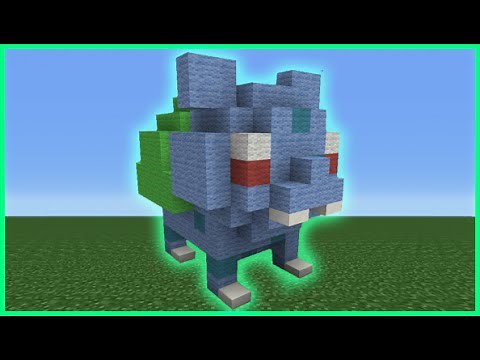 Minecraft Tutorial: How To Make A Mini Bulbasaur Plush Statue