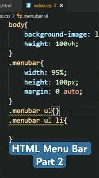 HTML menu bar in order list | 2026 | ITSWBZ