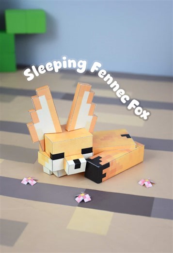 DIY Sleeping Fennec Fox Paper Craft Tutorial