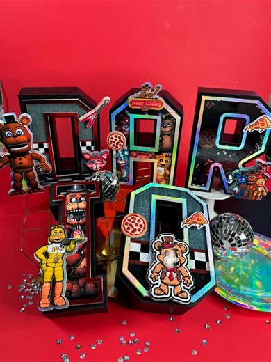 Five Nights at Freddy's 3d Letter or Number/ Five Nights at Freddy's Party Decor/ Five Nights at Freddy's Birthday - Etsy