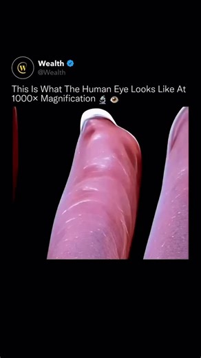 @world_therapy_01 on Instagram: "At 1000x zoom, the human eye stops looking human and starts looking alien. This extreme close -up reveals the microscopic landscapes of the human eye, where ridges, fibers, and textures emerge that are completely invisible to the naked eye. At the scale, you’re seeing how they eye manage light absorption reflection, and protection, all while maintaining clarity and precision. Every groove and pattern plays role in how vision adapts to brightness, focus and motion