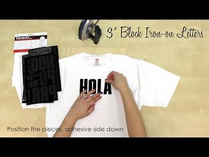 How to Use Flocked Iron-on Letters: SEI 3" Block Letters