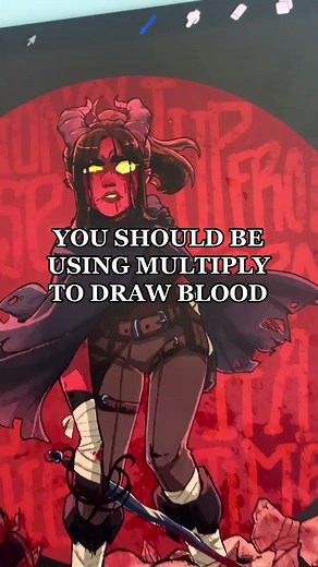 Part 1/2 on a Blood FX tutorial! Follow me for more tips 🩸 #ShadowAndBone #arthacks #art #horror #fyp