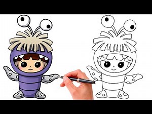 How To Draw BOO From MONSTERS INC | Monsters Inc Drawing