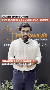 Prepare for Success in the ACCA SBL Exam (English) with Expert Tutor Sir Shaikh Abdul Basit! Admissions Open for March 2024 Attempt! Are you gearing up for the ACCA SBL (Strategic Business Leader) exam? Your pathway to success just got smoother! Join our comprehensive and result-oriented study program led by the renowned expert tutor, Sir Shaikh Abdul Basit. -Coverage of all areas. -Revision Classes. -Exam Technique Focus and Writing Practice. -Past Papers Practice. -Assignments and Homework. -C
