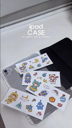 ipad case w/ pencil slot + free stickers ✨ #ipadcase #ipadaccessories