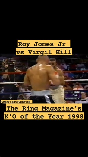 Roy Jones Jr. defeated Virgil Hill by knockout in the 4th round of a 12-round non-title light-heavyweight bout on April 25, 1998, in Biloxi, Mississippi. Jones landed a precise right hand to the body, causing the first knockout loss of Hill's career. The spectacular finish was named The Ring Knockout of the Year. #omanfightsupdates #boxinghistory #fblifestyles #boxing #boxeo | Oman Fights Updates