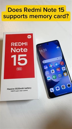 Does Xiaomi Redmi Note 15 supports memory SD card? #xiaomi #redminote15 #memorycard #shorts