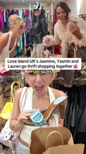 Jasmine, Yasmin and Lauren all go thrift shopping #jasminemuller #yasminhadlow #loveisland #viral #influence