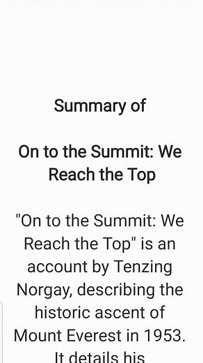 On to the Summit: We Reach the Top Summary
