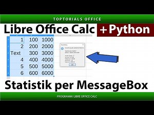 LibreOffice Calc mit Python #5 – Statistik per MessageBox anzeigen