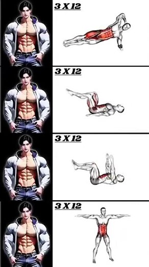 3x12 ABS Workout to Build a Strong Core Fast 💪🔥 #Shorts
