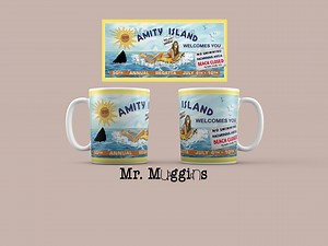 Amity Island Sign Mug | Jaws 50th Anniversary | Beach Closed Sign | JAWS Merch - Etsy UK