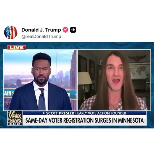 1.8K views · 58 reactions |  BOOM! President Trump just amplified the EXPLOSIVE whistleblower alert from @ScottPresler on Minnesota’s INSANE “vouching” system, where ONE registered voter can vouch for up to EIGHT others on Election Day, NO ID REQUIRED! Gunther Eagleman X | Sandy Pearl | Facebook