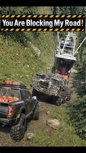 How to clear road block in Snowrunner