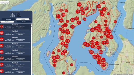 Power restored after mechanical failure causes system-wide outage in Pierce County