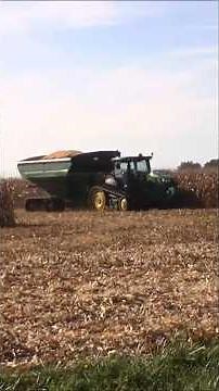 John Deere Combine Picking Corn — Modern Farming At Work