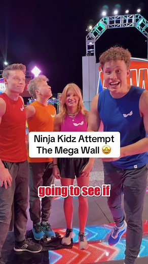 No doubt they’ll get a chance to beat the Mega Wall next season! #ANW #ninjawarrior #AmericanNinjaWarrior #ninjakidztv