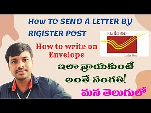 HOW TO SEND A LETTER BY REGISTER POST IN TELUGU || How To Write On Envelope Full Details I తెలుగులో