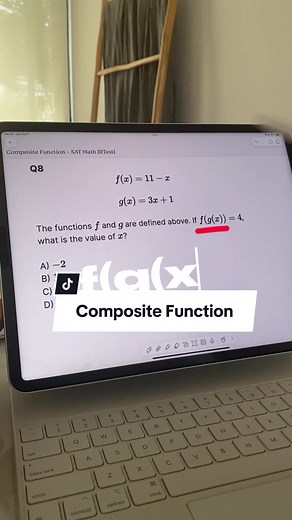 SAT Math will test your knowledge of composite functions. Make sure you master them before your SAT #SATmath #satmathhacks #satmathproblems