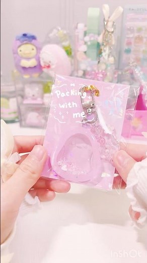 ぴんくのシマエナガちゃんシェイカー梱包𐐪・▴・ɞ💕 #レジン #ハンドメイド #asmr #梱包動画 #梱包#packing##音フェチ#shorts#平成女児#手元動画#癒し動画#シェイカー